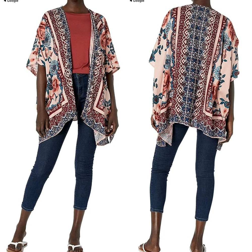Angie Floral Print Kimono Cardigan